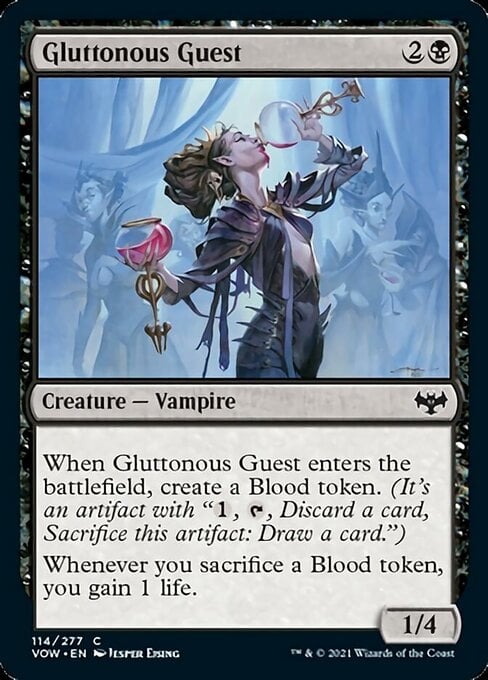 Image: Gluttonous Guest - Innistrad: Crimson Vow-(114)-Foil