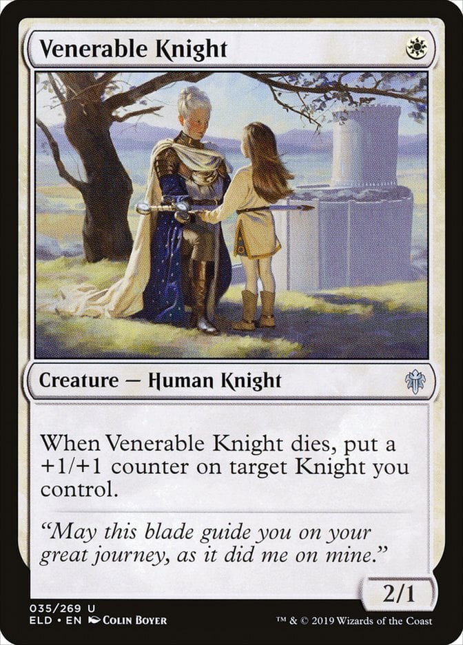 Image: Venerable Knight - Throne of Eldraine-(035)-Foil