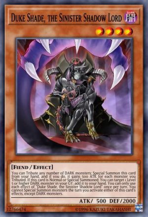 Duke Shade, the Sinister Shadow Lord - (Structure Lair of Darkness) - (SR06-EN003) - (Common)