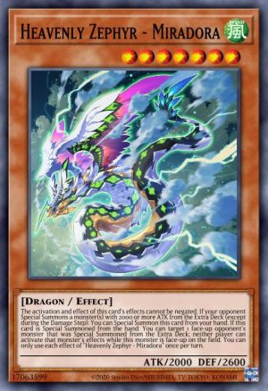 Heavenly Zephyr - Miradora - (Blazing Vortex) - (BLVO-EN029) - (Secret Rare)