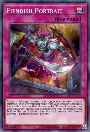 Fiendish Portrait - (2021 Tin of Ancient Battles) - (MP21-EN033) - (Super Rare)