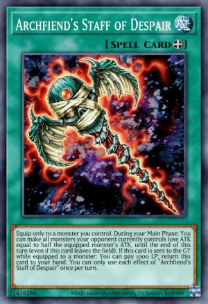 Archfiend's Staff of Despair - (Blazing Vortex) - (BLVO-EN063) - (Common)