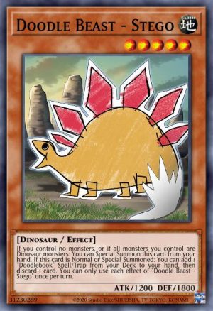 Doodle Beast - Stego - (Battles of Legend Crystal Revenge) - (BLCR-EN032) - (Secret Rare)