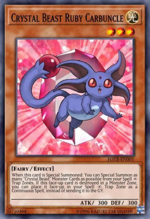Crystal Beast Ruby Carbuncle - (Legendary Duelists Ancient Millennium) - (LED2-EN041) - (Common)