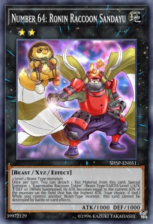 Number 64: Ronin Raccoon Sandayu - (Shadow Specters) - (SHSP-EN051) - (Rare)