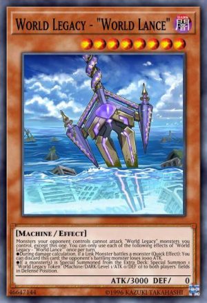 World Legacy - "World Lance" - (2019 Gold Sarcophagus Tin Mega Pack) - (MP19-EN012) - (Super Rare)