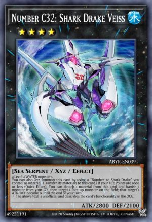 Number C32: Shark Drake Veiss - (Dueling Heroes Tin) - (MP23-EN279) - (Super Rare)