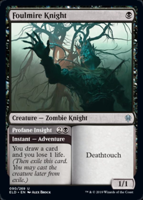 Foulmire Knight // Profane Insight - Throne of Eldraine-(090)