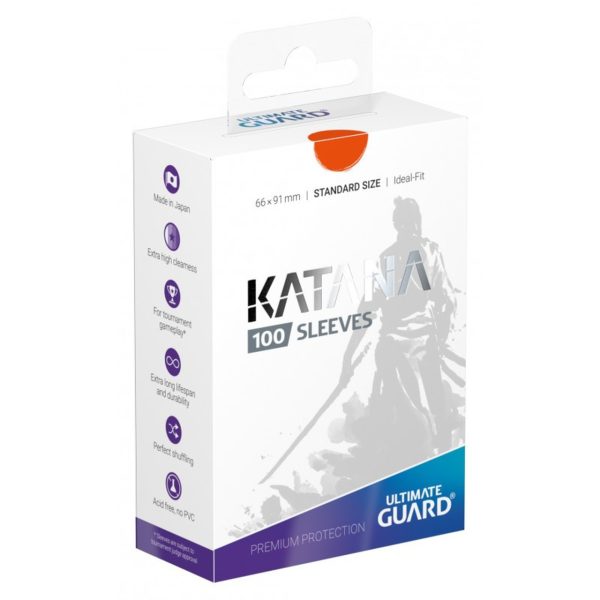 UGD Katana Sleeves Standard Size Orange 100 Pack