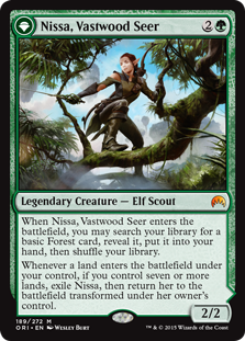 Nissa, Vastwood Seer // Nissa, Sage Animist - Magic Origins-(189)