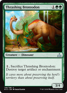 Thrashing Brontodon - Rivals of Ixalan-(148)