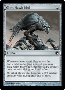 Glint Hawk Idol - Scars of Mirrodin-(156)