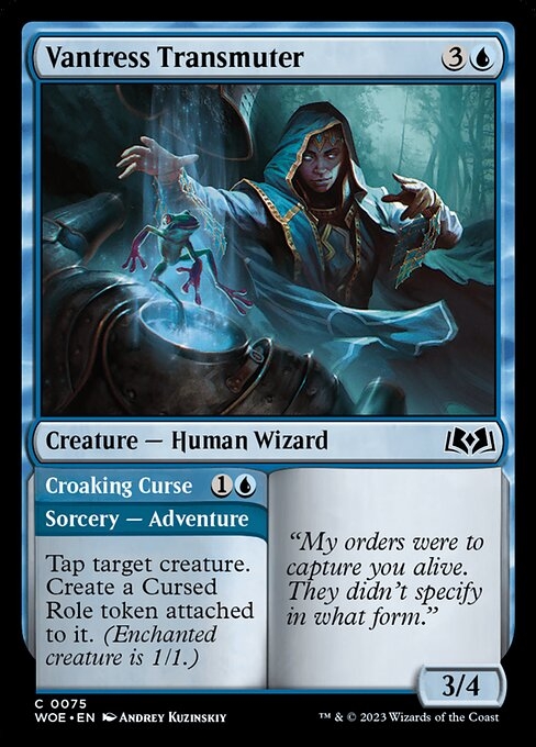 Vantress Transmuter // Croaking Curse - Wilds of Eldraine-(075)