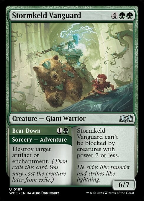 Stormkeld Vanguard // Bear Down - Wilds of Eldraine-(187)