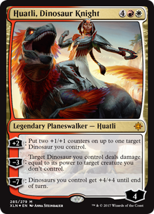 Huatli, Dinosaur Knight - Ixalan-(285)-(Foil)