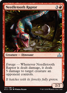Needletooth Raptor - Rivals of Ixalan-(107)