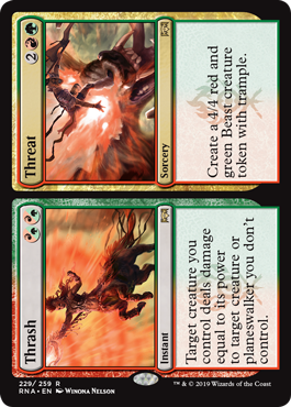 Thrash // Threat - Ravnica Allegiance-(229)-Foil
