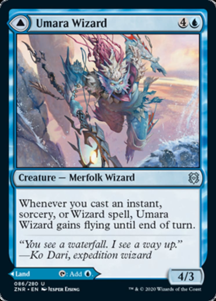 Umara Wizard // Umara Skyfalls - Zendikar Rising-(086)