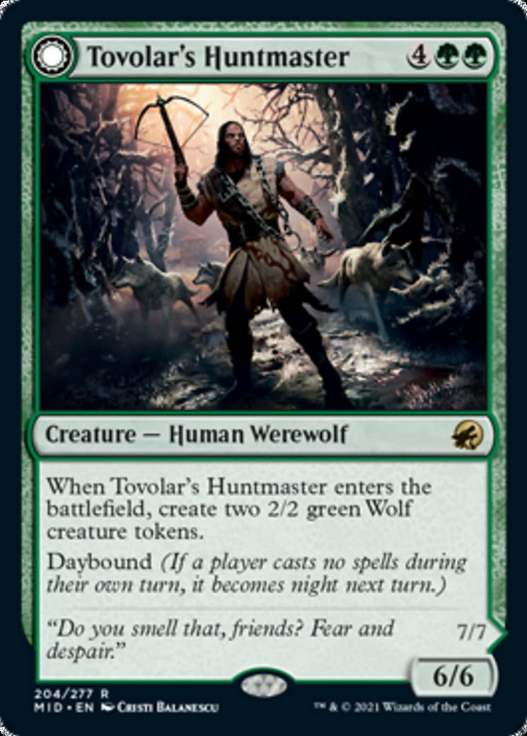 Tovolar's Huntmaster // Tovolar's Packleader - Innistrad: Midnight Hunt-(204)