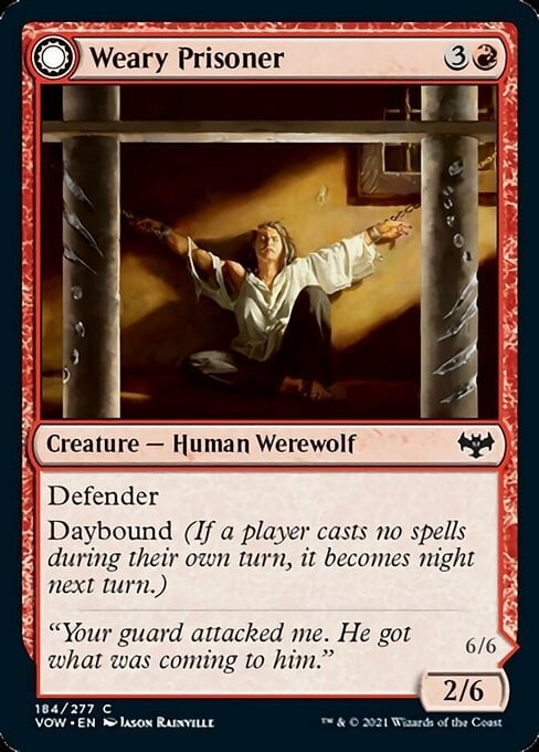 Weary Prisoner // Wrathful Jailbreaker - Innistrad: Crimson Vow-(184)