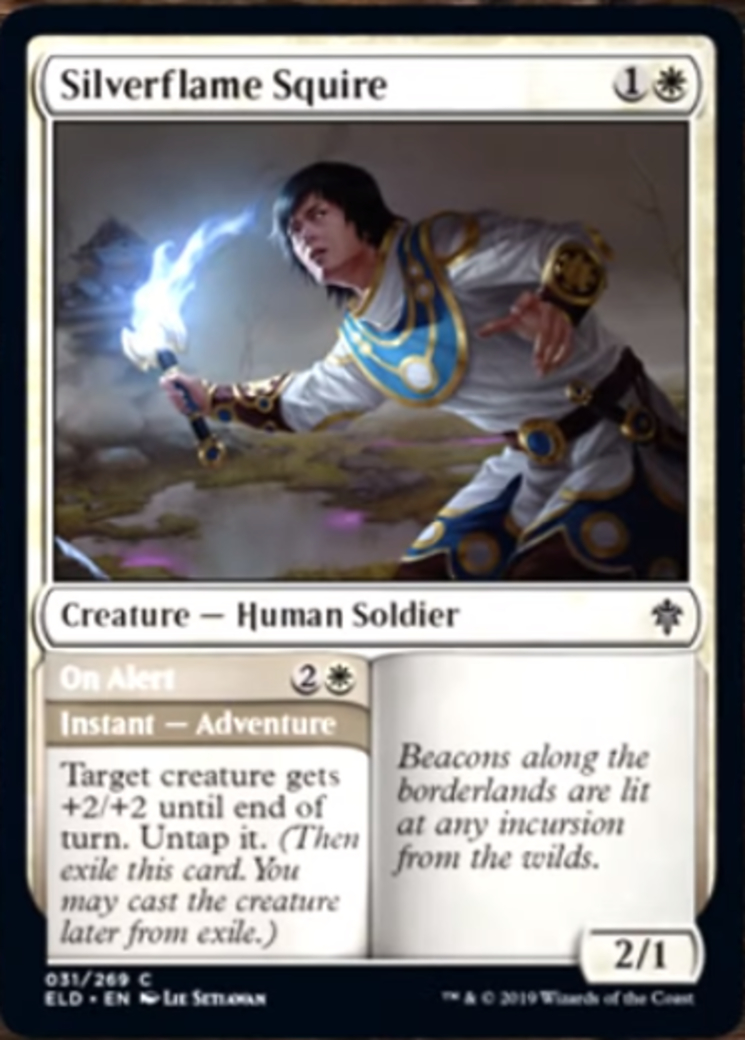 Silverflame Squire // On Alert - Throne of Eldraine-(031)