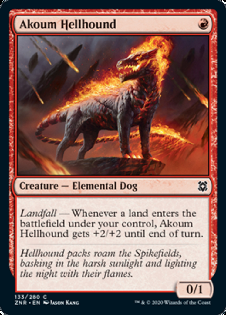 Akoum Hellhound - Zendikar Rising-(133)