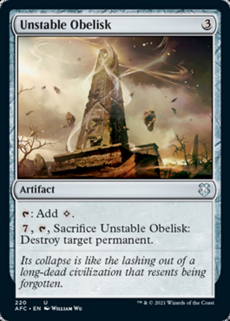 Unstable Obelisk - Adventures in the Forgotten Realms Commander-(220)