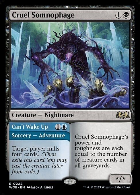 Cruel Somnophage // Can't Wake Up - Wilds of Eldraine-(222)