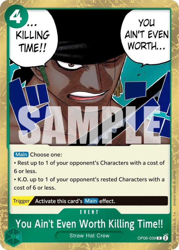 You Ain't Even Worth Killing Time!!  - Wings of the Captain (OP06)