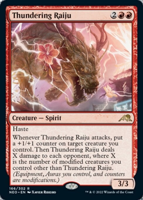 Thundering Raiju - Kamigawa: Neon Dynasty-(166)