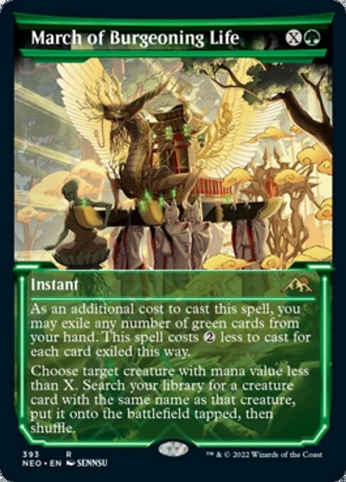March of Burgeoning Life - Kamigawa: Neon Dynasty-(393)-Foil