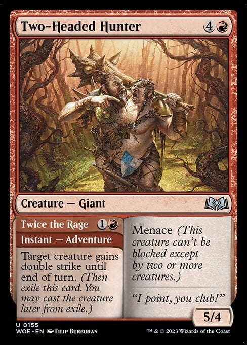 Two-Headed Hunter // Twice the Rage - Wilds of Eldraine-(155)