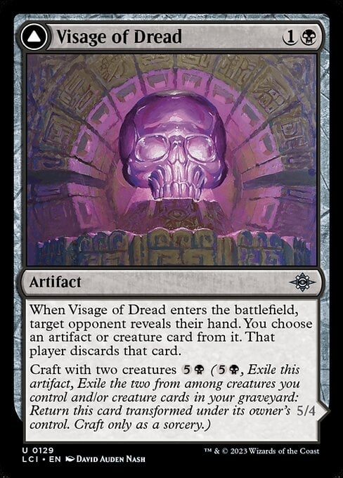 Visage of Dread // Dread Osseosaur - The Lost Caverns of Ixalan-(129)
