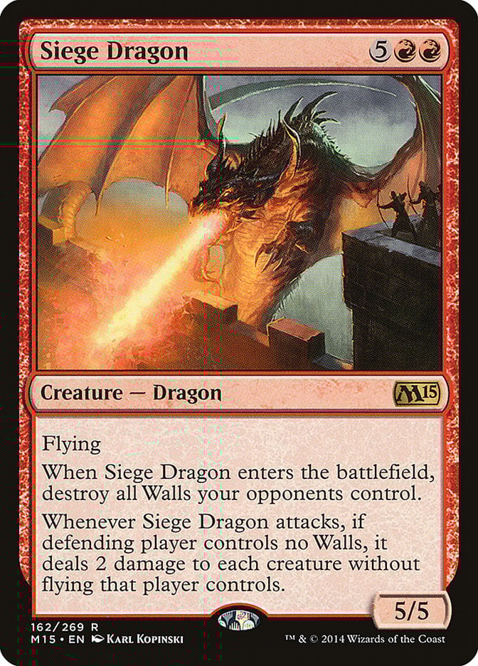 Siege Dragon - Magic 2015 Core Set-(162)-Foil