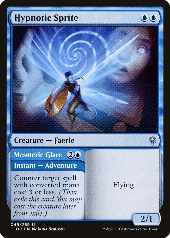 Hypnotic Sprite // Mesmeric Glare - Throne of Eldraine-(049)