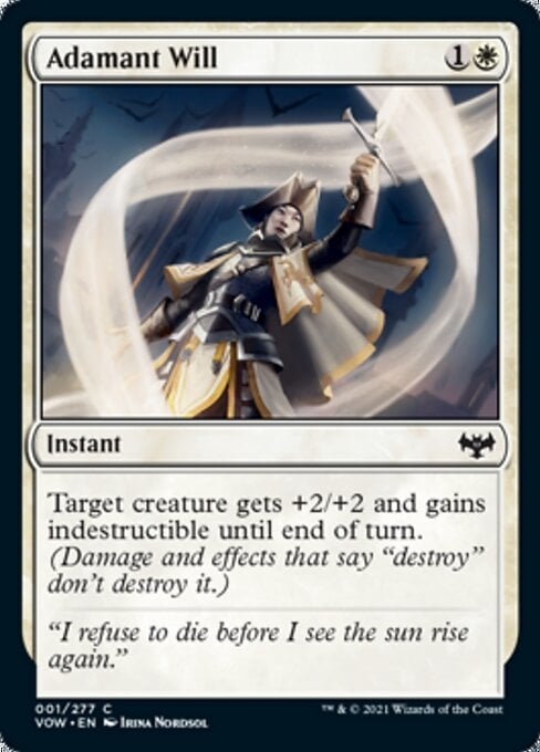 Adamant Will - Innistrad: Crimson Vow-(001)-Foil