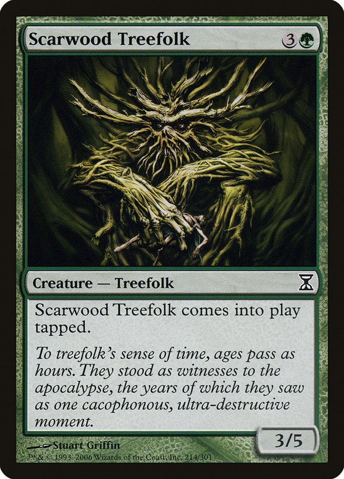 Scarwood Treefolk - Time Spiral-(214)-Foil
