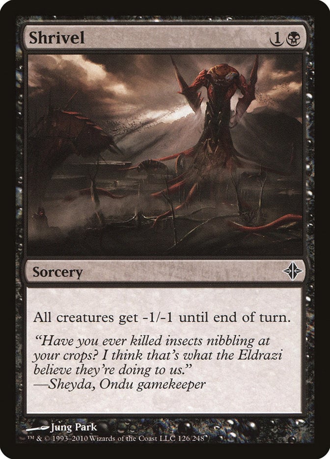 Shrivel - Rise of the Eldrazi-(126)-Foil