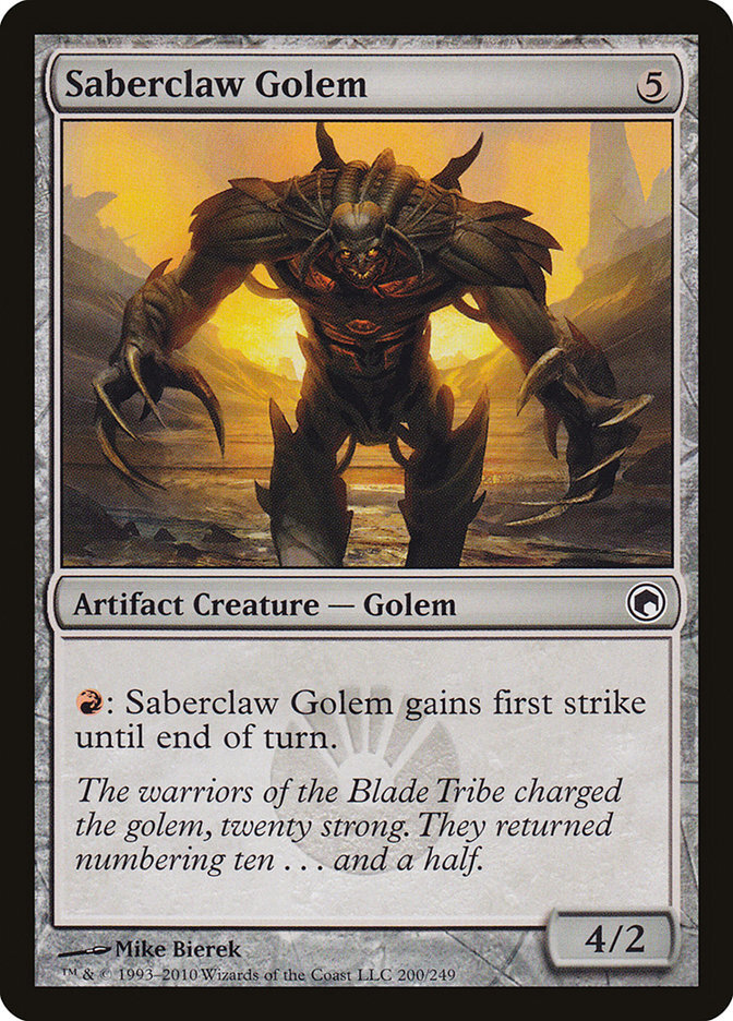 Saberclaw Golem - Scars of Mirrodin-(200)