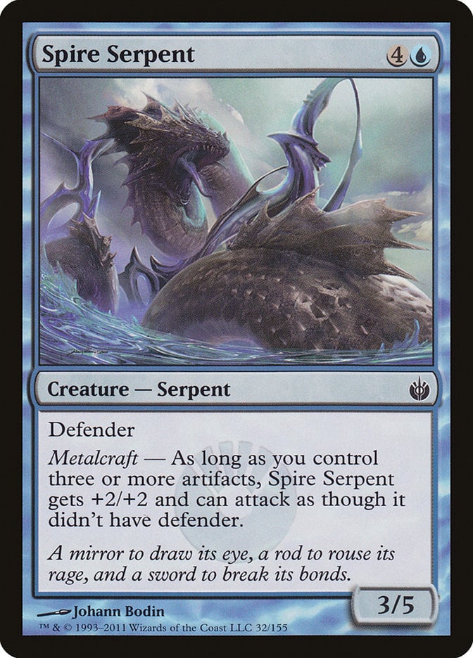 Spire Serpent - Mirrodin Besieged-(032)-Foil