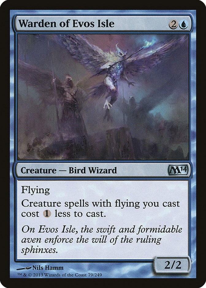 Warden of Evos Isle - Magic 2014 Core Set-(079)-Foil