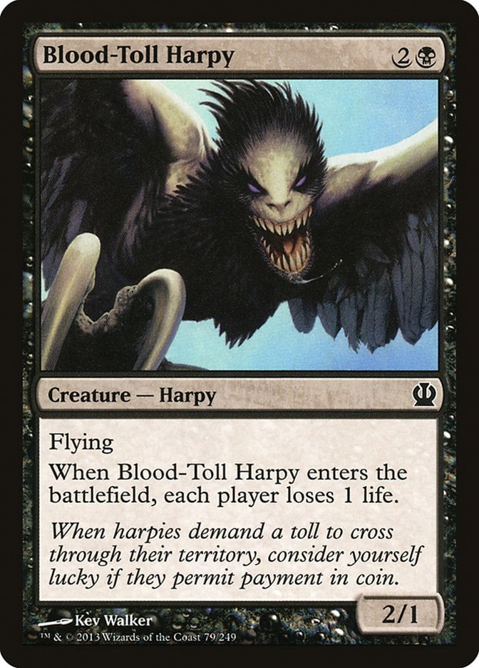 Blood-Toll Harpy - Theros-(079)-Foil