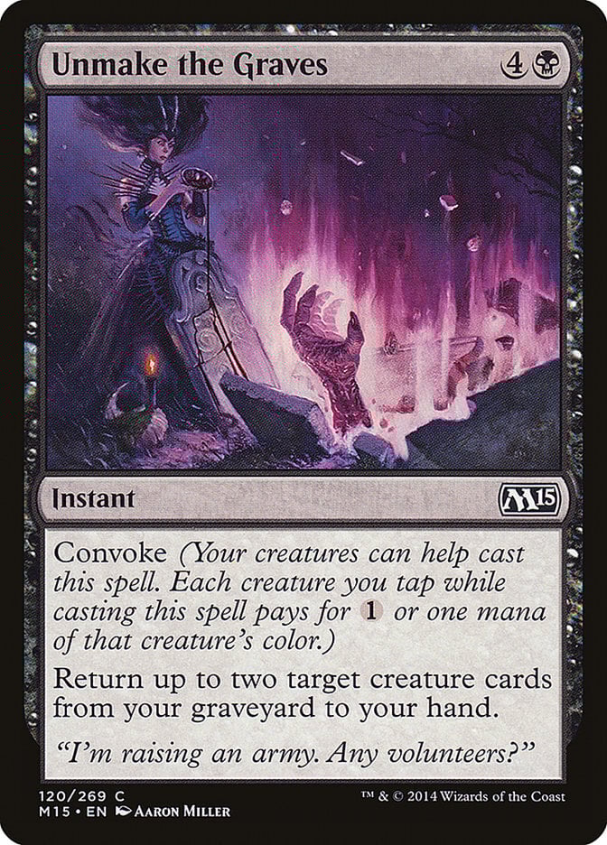 Unmake the Graves - Magic 2015 Core Set-(120)-Foil