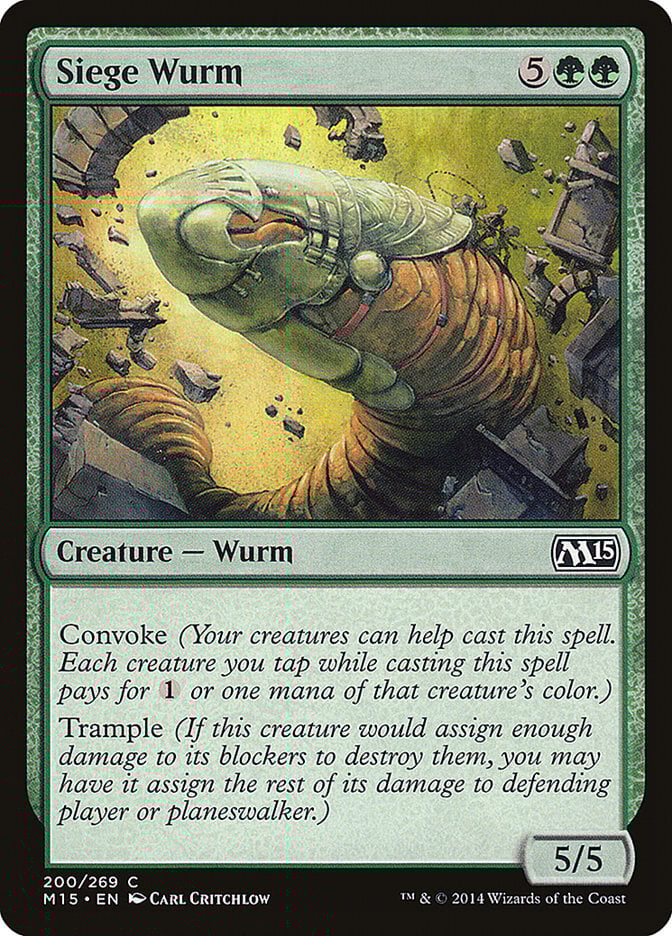 Siege Wurm - Magic 2015 Core Set-(200)-Foil