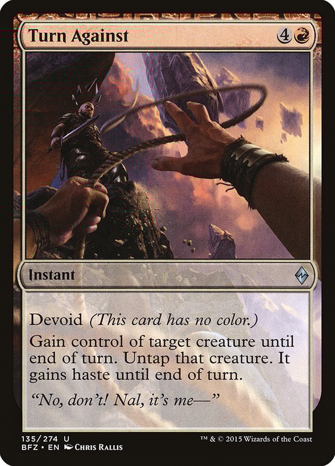 Turn Against - Battle for Zendikar-(135)-Foil