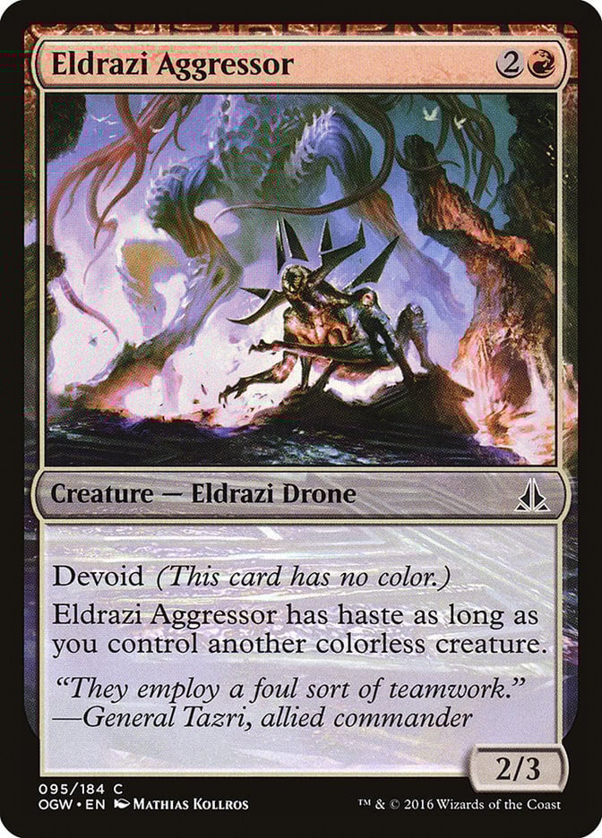 Eldrazi Aggressor - Oath of the Gatewatch-(095)-Foil