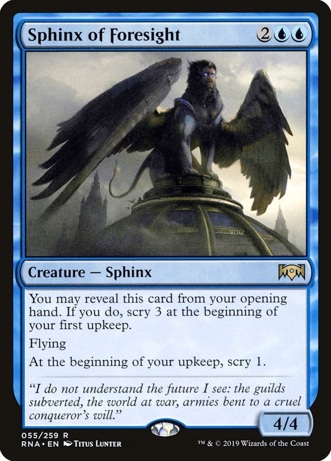 Sphinx of Foresight - Ravnica Allegiance-(055)-Foil