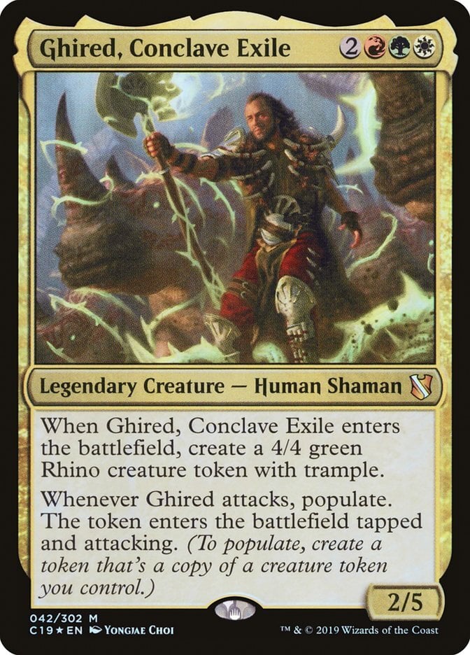 Ghired, Conclave Exile - Commander 2019-(042)-Foil