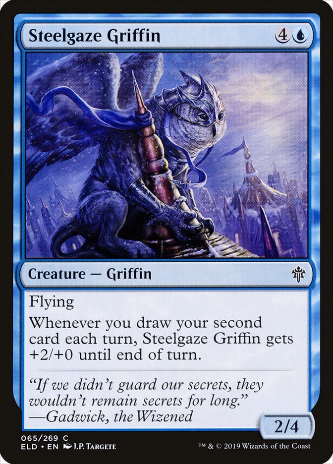 Steelgaze Griffin - Throne of Eldraine-(065)-Foil