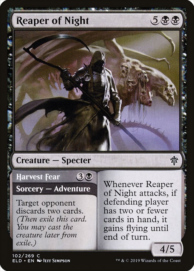 Reaper of Night // Harvest Fear - Throne of Eldraine-(102)-Foil